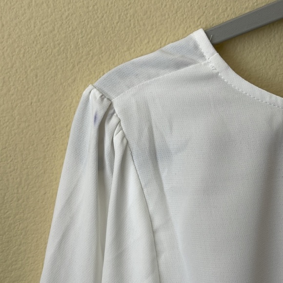 ✨SOLD✨Wet Seal Sheer White Long Sleeve Dress - Picture 6 of 6